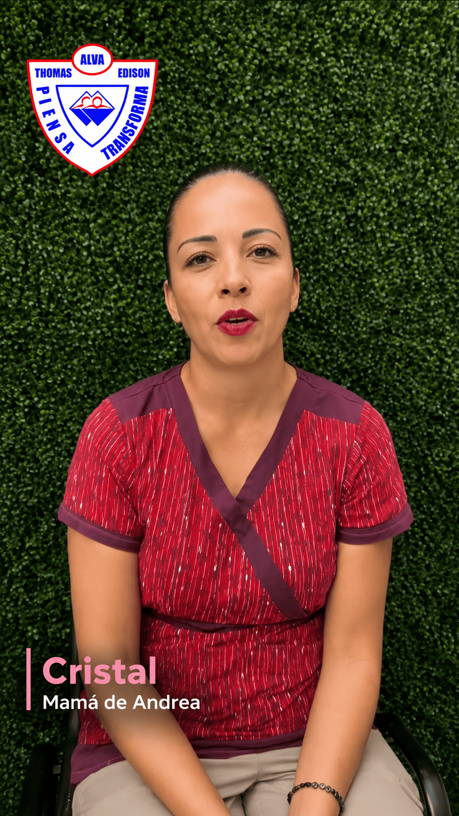 Cristal, mamá de Andrea